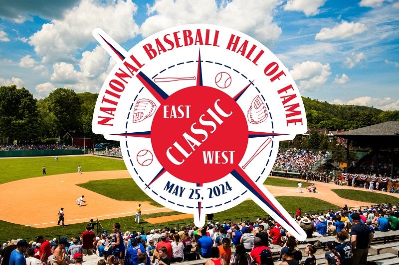 East-West Classic logo over a image of Doubleday Field