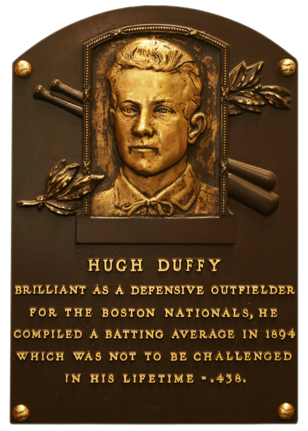 Hugh Duffy Hall of Fame plaque