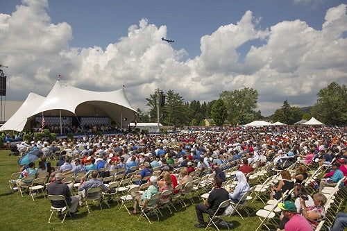 2015 Induction crowd with the stage visible in the background