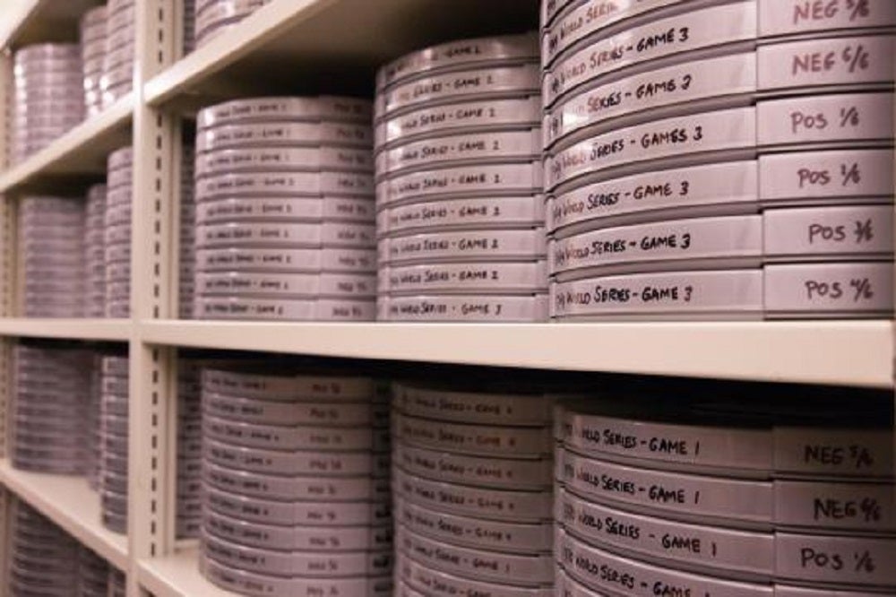 Film canisters in the Record Media Archive