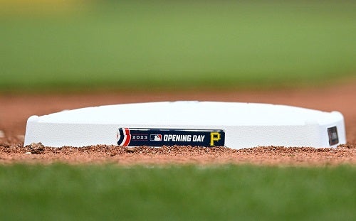 A base from Opening Day 2023 in Pittsburgh