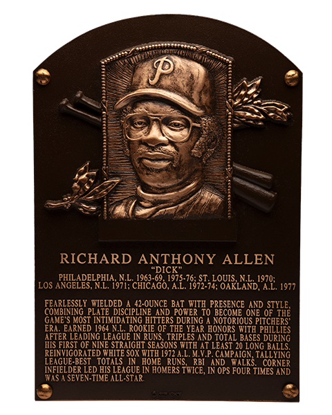 Dick Allen Hall of Fame plaque