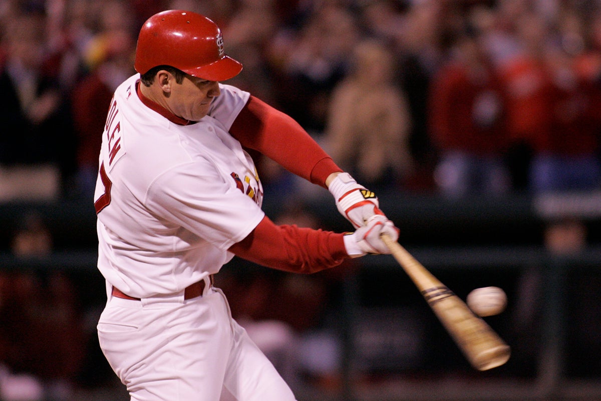 Scott Rolen bats for Cardinals