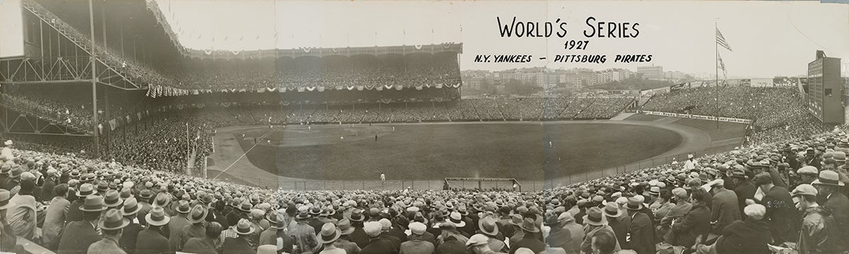 Panoramic view of Yankee Stadium during 1927 World Series