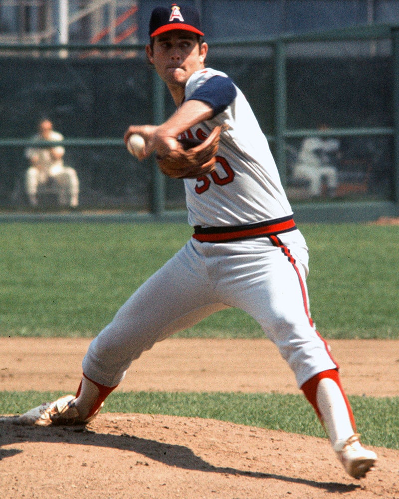 Nolan Ryan pitches for California