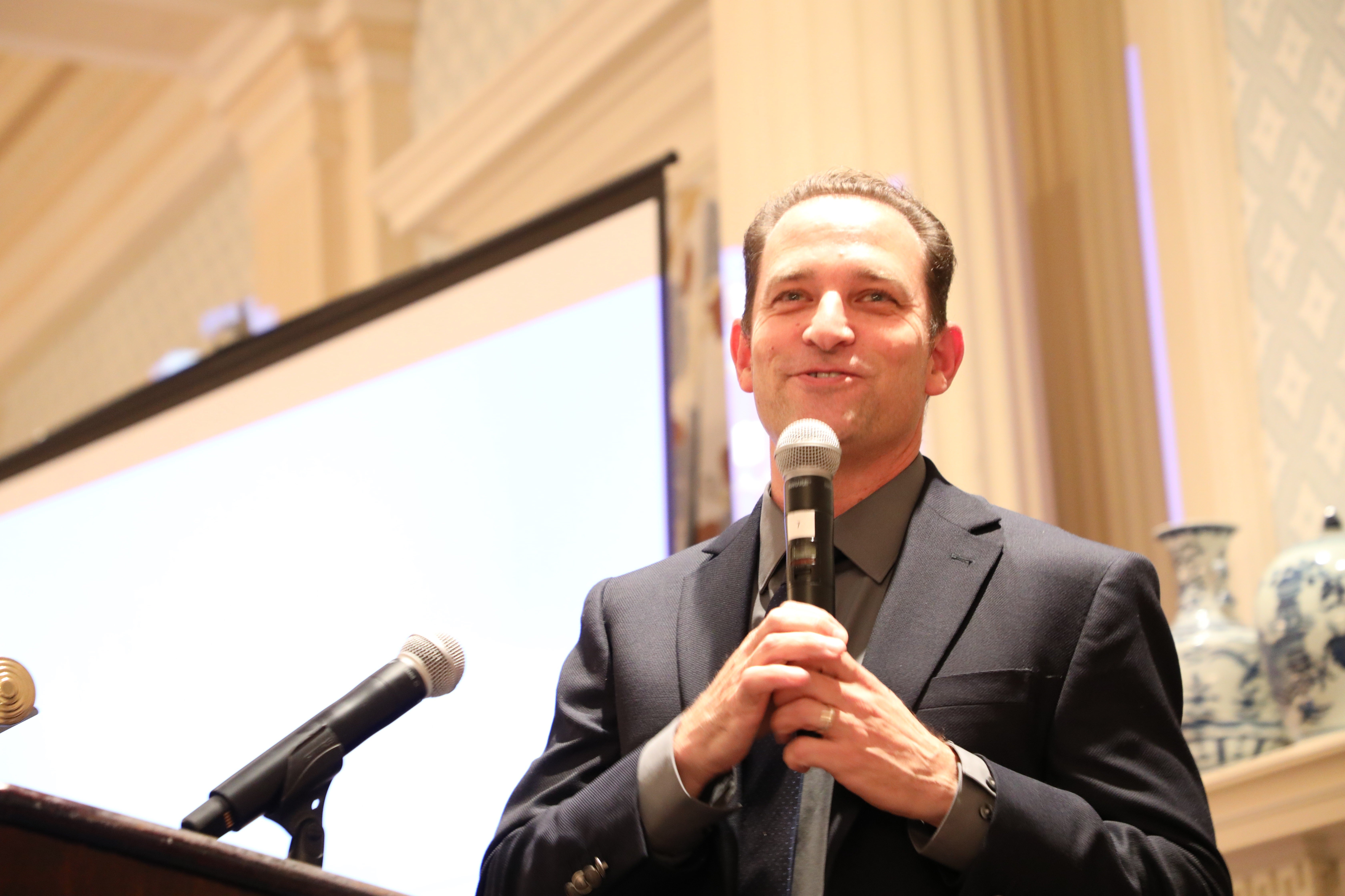 Josh Rawitch addressing a group.